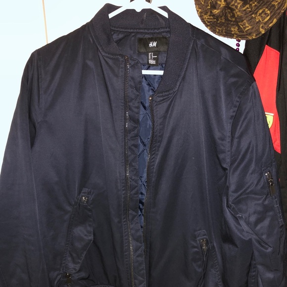 H&M Navy Blue Bomber - Picture 2 of 2